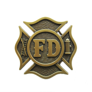 Western Men Zinc alloy Leather Belt Buckle Firefighter Dept Hero shape Pattern US Local Shipping