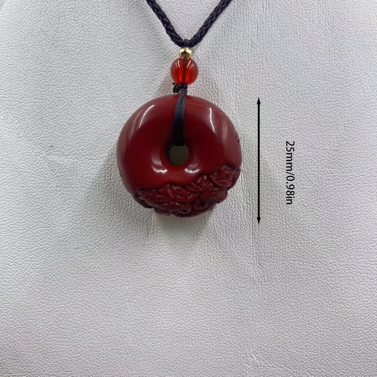 Natural Raw Stone Cinnabar Lucky Pixiu Safety Buckle Pendant Purple Golden Sand Necklace