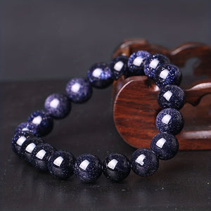 1pc Romantic Blue Sandstone Starry Sky Couple Bracelet