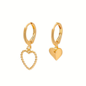 New Heart-shaped Earrings, Large Round Hoop Earrings With Three-dimensional Heart Shape