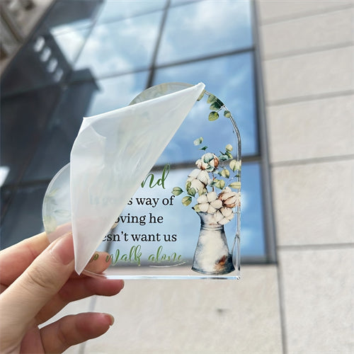 1pc, Inspirational Christian Gifts for Women - Birthday, Friendship, and Friendship Glass Crystal Table Centerpieces Decor