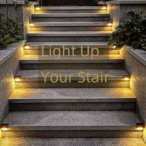 8-Pack Solar Step Lights – Weatherproof & Solar-Powered with Automatic Light Sensor for Stairs, Paths, and Patio Areas