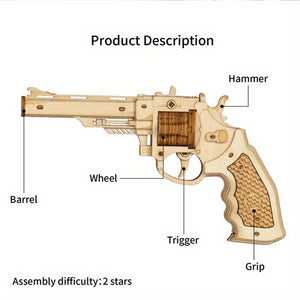 Automatic Rifle AK-47 Toy 3D Wooden Assembly Gun Double Firing Modes Funny DIY Toys For Adults Justice Guar