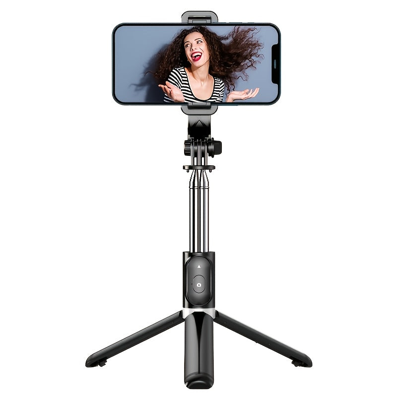 Selfie Stick Tripod With Wireless Remote Control, All In One Expandable Portable IPhone Tripod Selfie Stick, Compatible With IPhone 13 12 11