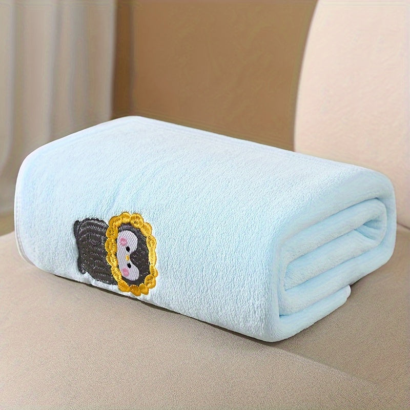 Newborn Bath Towel, Super Soft And Absorbent Bath Quick-drying Bath Towel, Throw Blanket Coral Fleece Thickened Without Shedding Hair