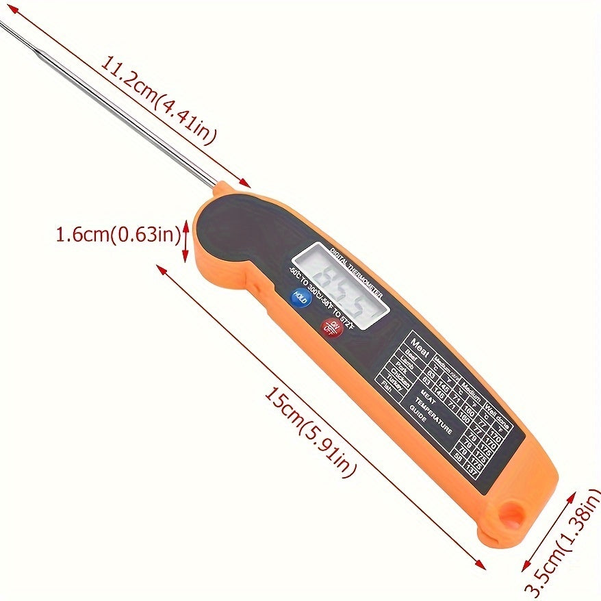 1pc Meat Thermometers Kitchen Cooking Thermometer Digital Multi-Functional Food Thermometer Foldable Thermometer For Grilling BBQ Milk Water