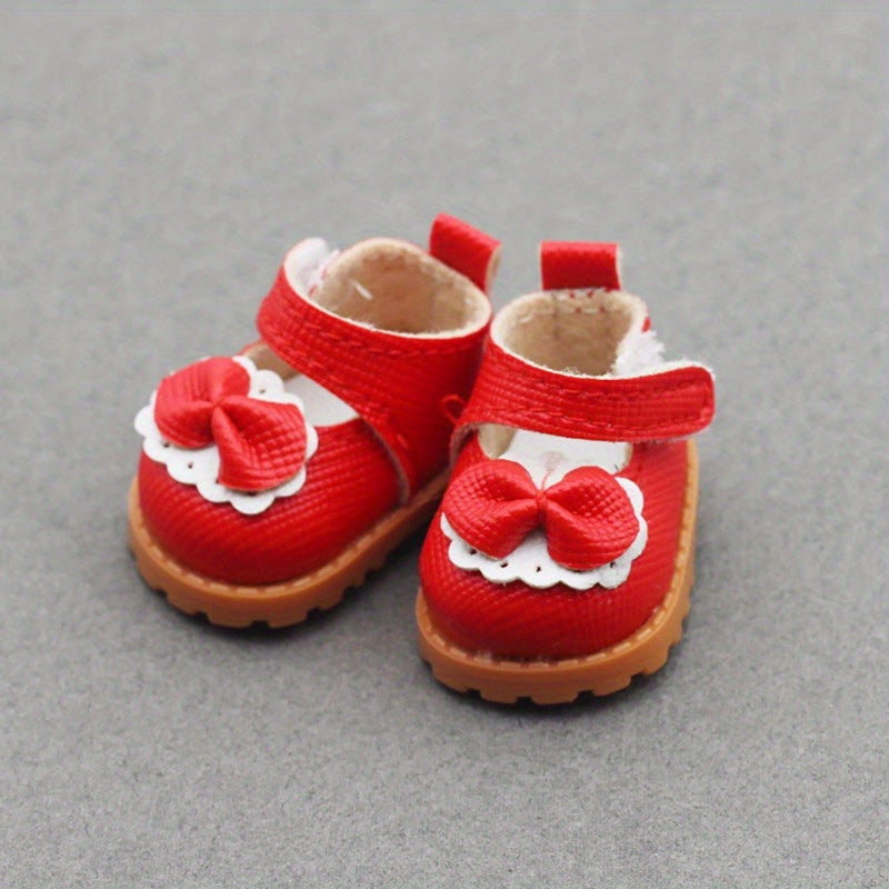 LABUBU 6.69" Doll Shoes - Imitation Casual Sneakers & Boots with Yellow Buckles, Multi-Color Options (Pink/Blue/Yellow/Brown/Black/White) for DIY Doll Accessories, Ages 18+