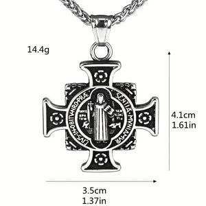 Vintage Jewelry Stainless Steel Pendant With Chain Cross Trend Clothing Accessories Non-rusting Non-allergic Pendant Necklace