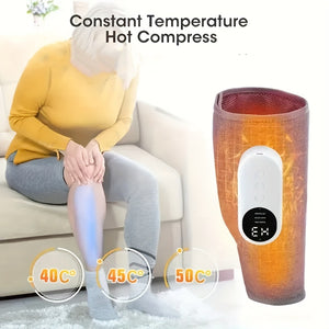 High-Capacity Leg Massager - 3 Intensities, 3 Heat Levels, Easy-to-Use Circular Calf Press for Feet, Legs, Thighs, Knees, 1pc