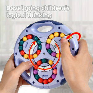 Children's Magic Cube Rotating Ball Puzzle Intelligence Little Magic Bean Decompression Top Brain Finger Training Magic Disk Fingertip Toy