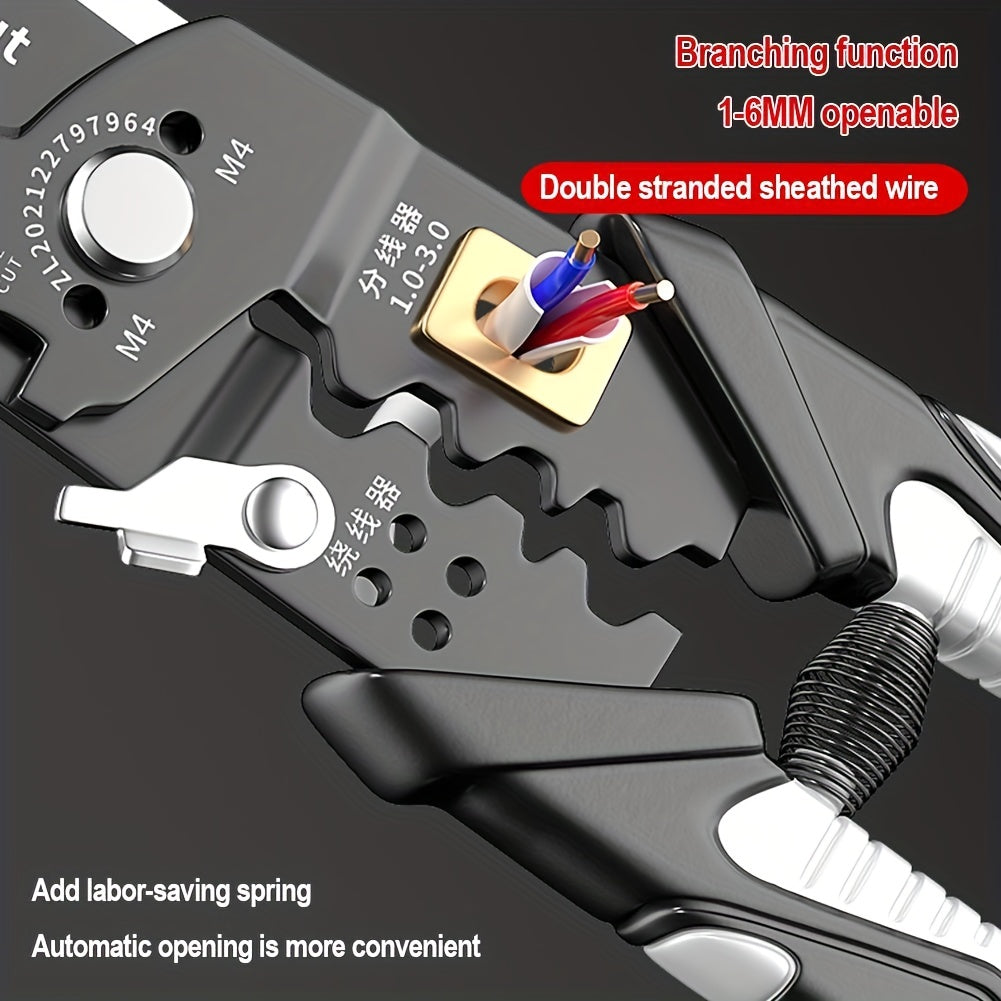 1pc 25 In 1 Multi-functional Wire Stripping Pliers, New Wire Stripping Pliers, Wire Splitting Pliers, Skinning Pliers For Winding Wire Cutti