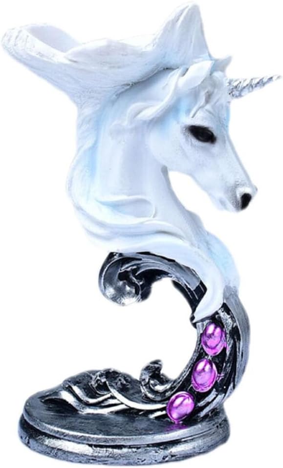 gweryho1pcs Decorative Wolf Head Figurine Display Ball Stand Sphere Base Holder Crystal Sphere Pedestals for Crystal Ball Home Decor and Collectors Unicorn Ornament Crystal Ball Base Resin