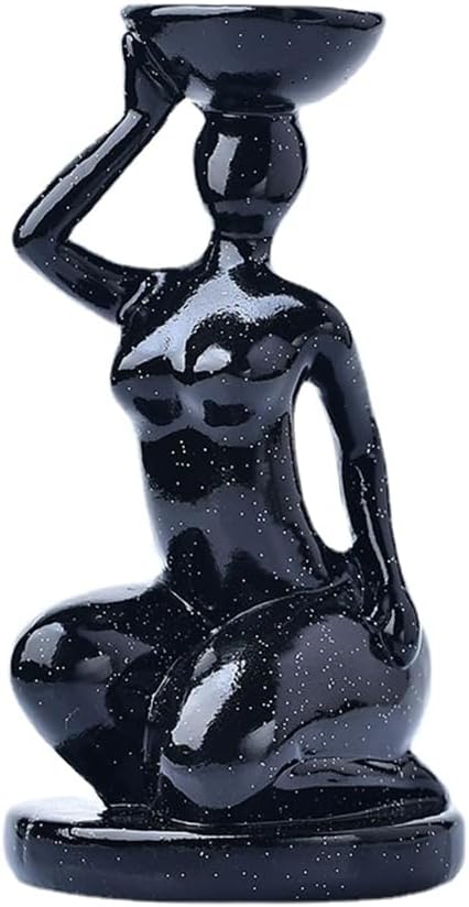Yoga Women Crystal Holder with Ball Crystal Display for Globe Celestial Athlete Design for Decor Crystal Marble Display (Style C)