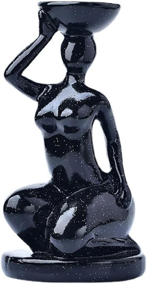 Yoga Women Crystal Holder with Ball Crystal Display for Globe Celestial Athlete Design for Decor Crystal Marble Display (Style C)