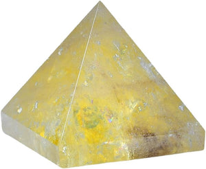Crystal Pyramid Healing Ornament High Vibration Gemstone Crystal Gift Home Decor Wicca and Reiki Figurine for Collecting and Protection (Rose Quartz,40mm(1.57''))