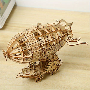 3D Wooden Puzzle Airship Model Kits For Adults Model Building Kit  Brain Teaser For Adults To Build Hand Craft Mechanical