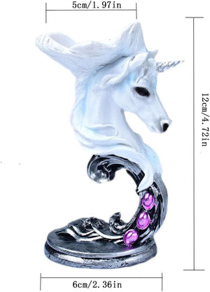 gweryho1pcs Decorative Wolf Head Figurine Display Ball Stand Sphere Base Holder Crystal Sphere Pedestals for Crystal Ball Home Decor and Collectors Unicorn Ornament Crystal Ball Base Resin