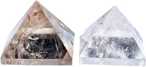 Crystal Pyramid Healing Ornament High Vibration Gemstone Crystal Gift Home Decor Wicca and Reiki Figurine for Collecting and Protection (Rose Quartz,40mm(1.57''))