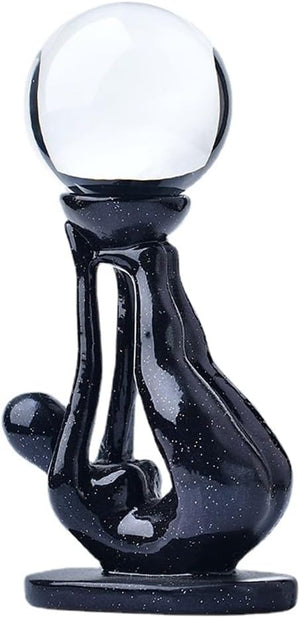 Yoga Women Crystal Holder with Ball Crystal Display for Globe Celestial Athlete Design for Decor Crystal Marble Display (Style C)