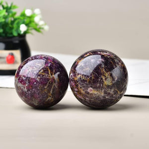 Purple Unicorn Ball Healing Sphere with Stand Meditation Chakra Room Decor Office Gift Energy Crystals Reiki Stones Collectible Sphere Stone Rocks Mineral (43-50mm)