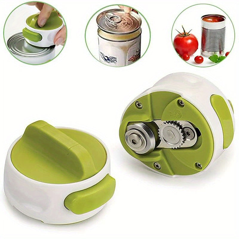 Arthritis & Senior-Friendly Easy-Grip Can Opener – Compact, Multi-Color, Stainless & Plastic Design