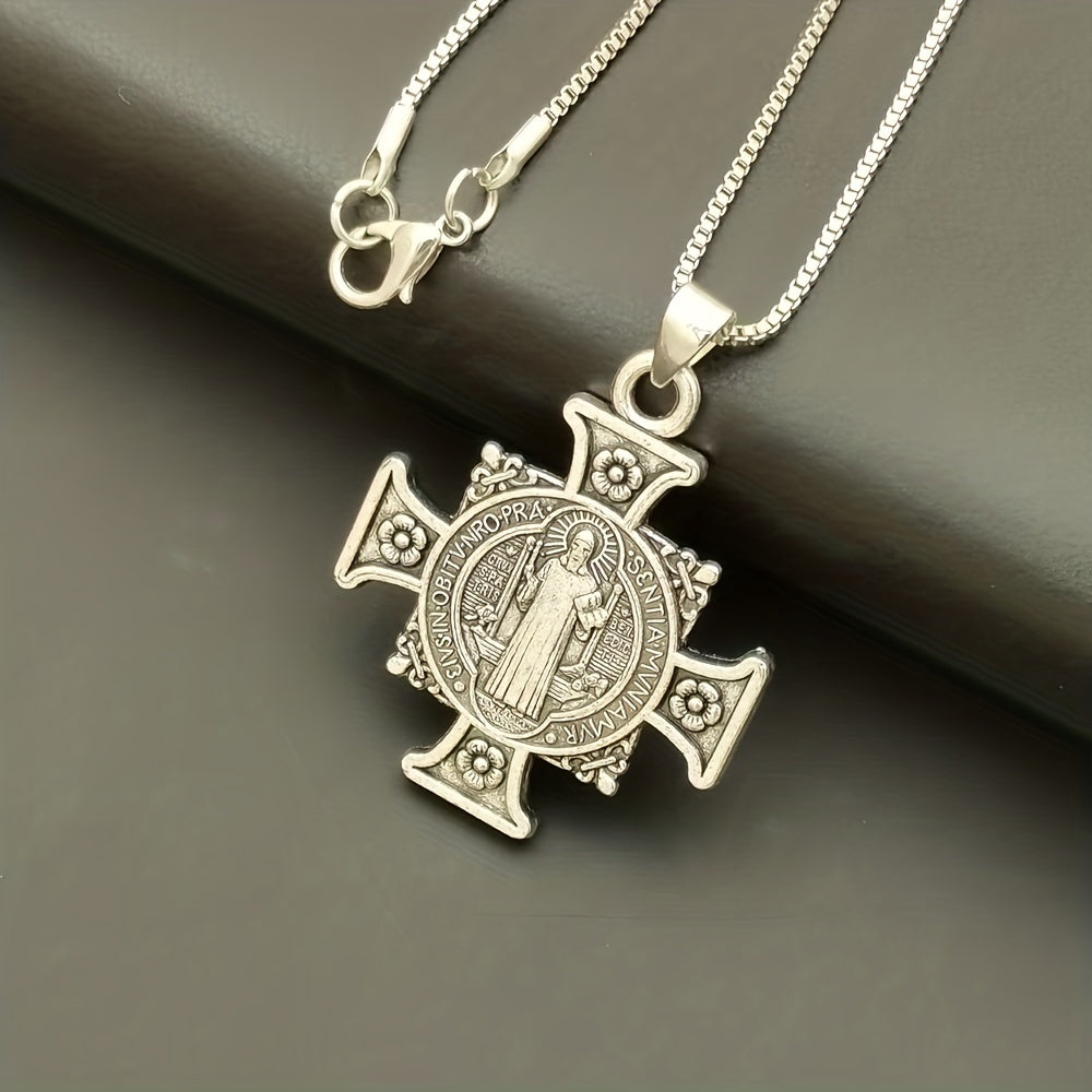 1pc  Saint Michael/Jesus Cross/Saint Benedict Pendant Necklace For Men Boys Women ,Archangel Protect Us Jewelry Gifts