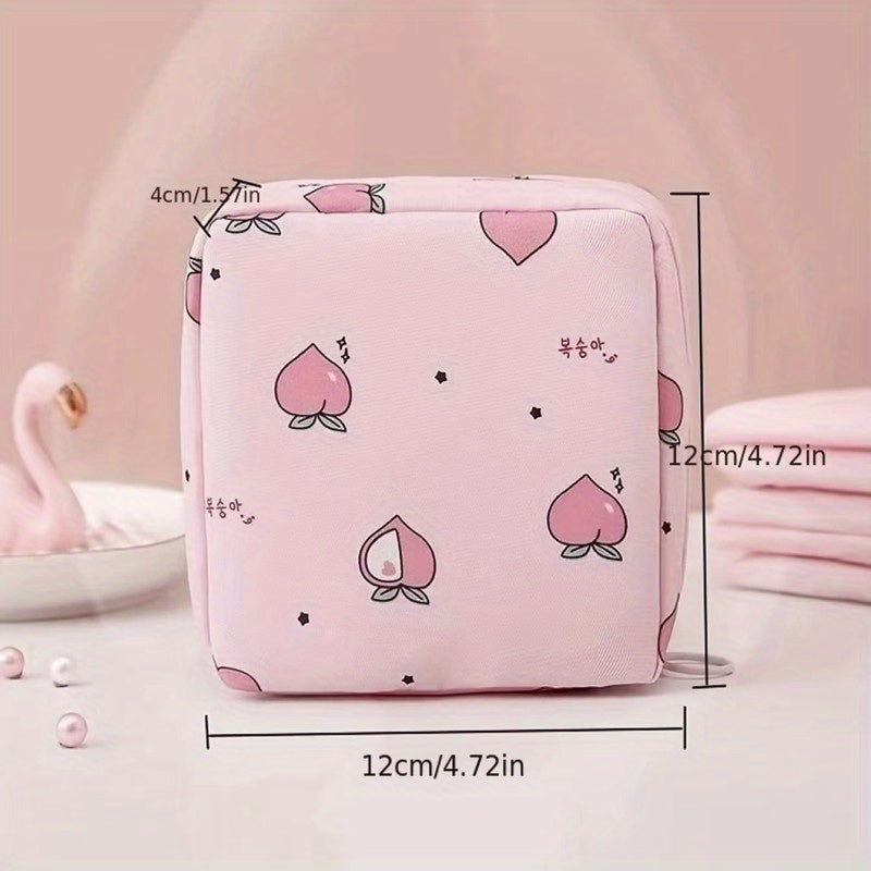 1pc Sanitary Napkin Storage Bag, Female Women Portable Cosmetic Lipstick Bag, Sanitary Napkin Storage Pouch, Makeup Lip Balm Bag, Travel Hea