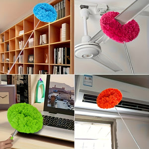 1pc Of Cleanable Ceiling Fan Cleaner With Expandable Ultra-fine Fiber Dust Collector, Perfect For High Ceiling Fans, Furniture, Blinds, And Cars (pink)