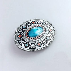 New JEAN'S FRIEND Vintage Classic Enamel Celtic Oval Southwest Belt Buckle US Local Shipping