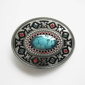 New JEAN'S FRIEND Vintage Classic Enamel Celtic Oval Southwest Belt Buckle US Local Shipping