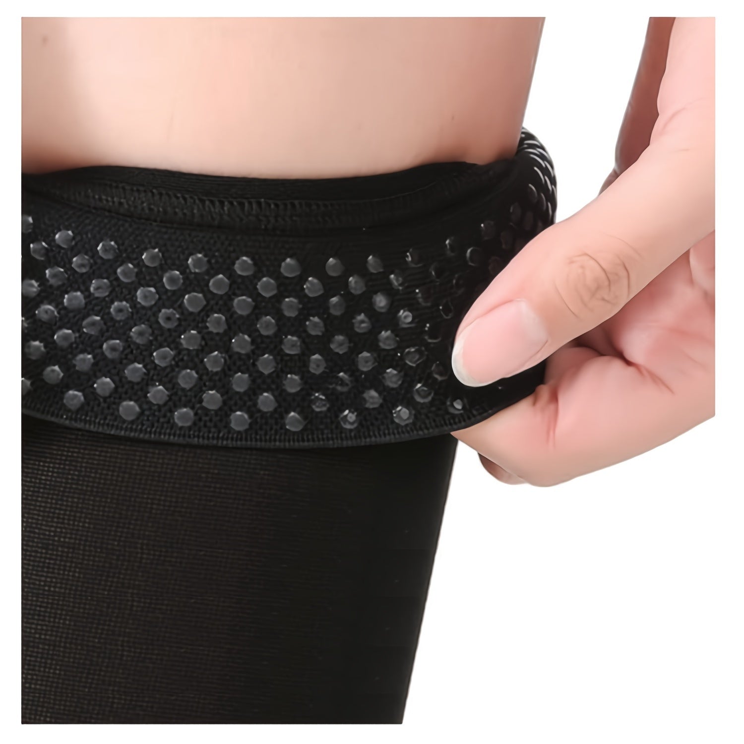 2 Pack, 15-20 MmHg Compression, Thigh High Medical Stockings for Women and Men, Dot-Top Open Toe Socks