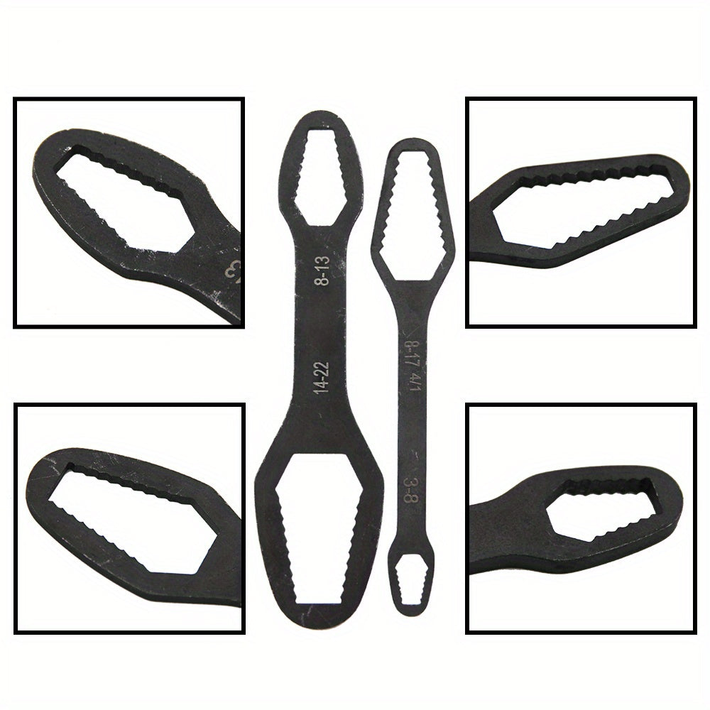 1pc 3.5mm Thickness 8-22mm Universal Torx Wrench Self-tightening Adjustable Glasses Wrench Board Double-head Torx Spanner Hand Tools For Fac