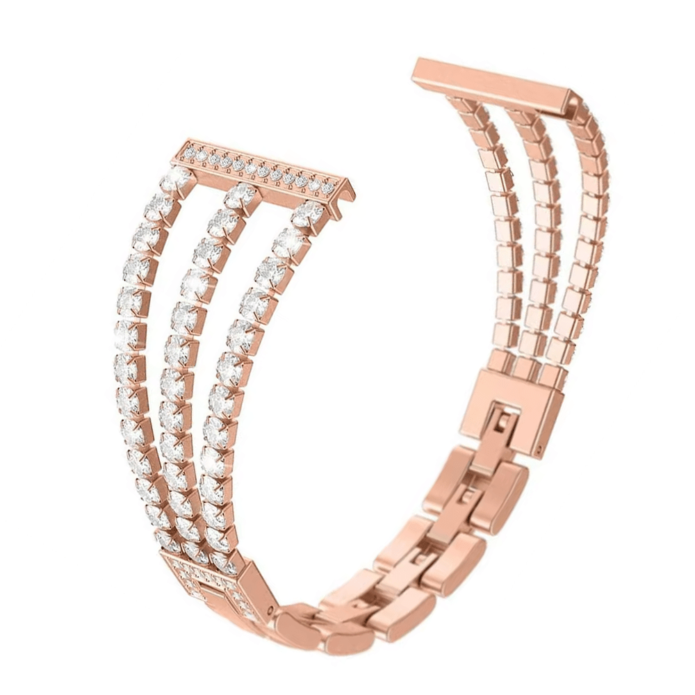 GIROUETTE Rhinestones 22mm 20mm Bands For Samsung Galaxy 3 Active 2 40 44mm Gear S2 S3 Metal Bracelet GT 2 42 Metal Bracelet, Replacement Compatible Smartwatch, Traditional Watch, Compatible Samsung Watch，20mm 22mm Bracelet Wristband Strap Band For Women
