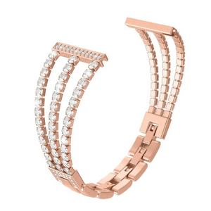 GIROUETTE Rhinestones 22mm 20mm Bands For Samsung Galaxy 3 Active 2 40 44mm Gear S2 S3 Metal Bracelet GT 2 42 Metal Bracelet, Replacement Compatible Smartwatch, Traditional Watch, Compatible Samsung Watch，20mm 22mm Bracelet Wristband Strap Band For Women