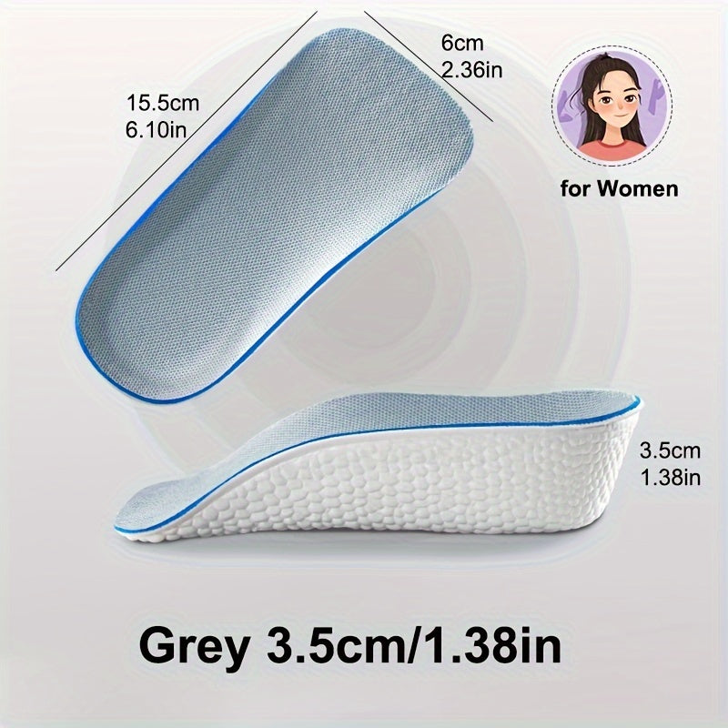 RooRuns 1 pair Boost Your Height with These Arch Support Inner Heightening Insoles - Breathable Sports Shock-absorbing Half Cushion!