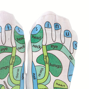 1set Hand And Foot Massage Set Hand Reflexology Gloves Reflection Area SPA Sock With Point Pen Foot Massage Socks For Men, Short Socks