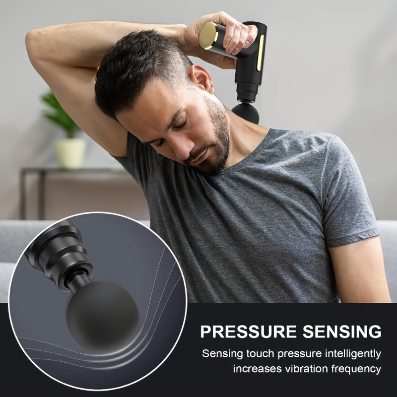 Mini Portable Muscle Relaxation Neck Massager with Rechargeable Lithium Battery - Professional-Grade Fascial Gun for Whole Body Massage, USB Charged, Compact Design, Ergonomic Grip, Alcohol-Free, Massage Device|Compact Design|Ergonomic Grip, Neck Massager