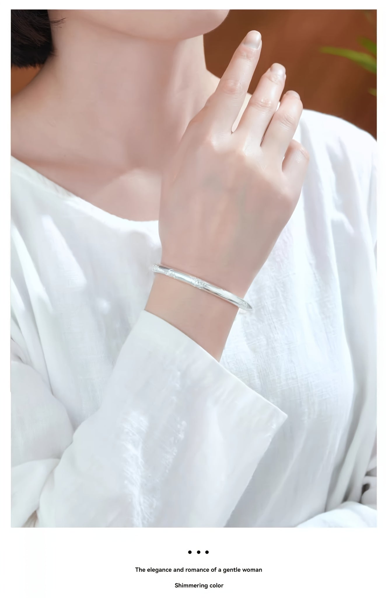 Simple Tribal Style S999 Sterling Silver Bracelet, Unplated - 999 Pure Silver Jewelry, Suitable for Women's Daily Wear & Gift Giving, Ideal