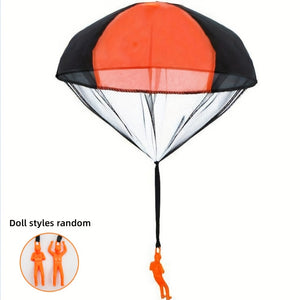 1Pc Set Tangle Parachute Figures Hand Throw Soliders Square Outdoor  Flying Toys