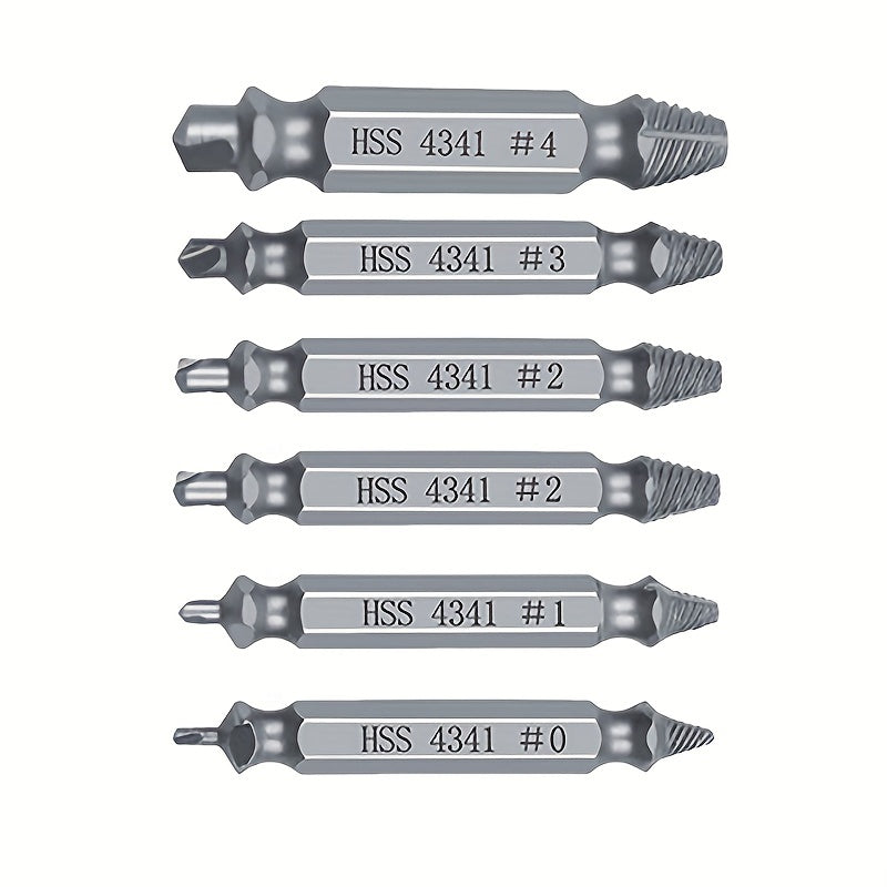 5Pcs Damaged Screw Extractor Set - Easily Remove Stripped & Broken Screws In Seconds!