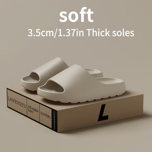Unisex Soft Slippers, Comfortable Indoor/Outdoor Slide Sandals, Non-slip Textured Design, Stylish Footwear