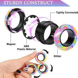 Decompression Magnetic Finger Ring Ring Fidget Magnet Toys Halloween/Thanksgiving Day/Christmas Gift