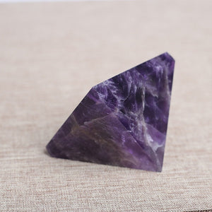 Pyramid-Finest Big Dream Amethyst Quartz Crystal Gemstone 2.17\ Carved Pyramidal Crystal Healing Crafts