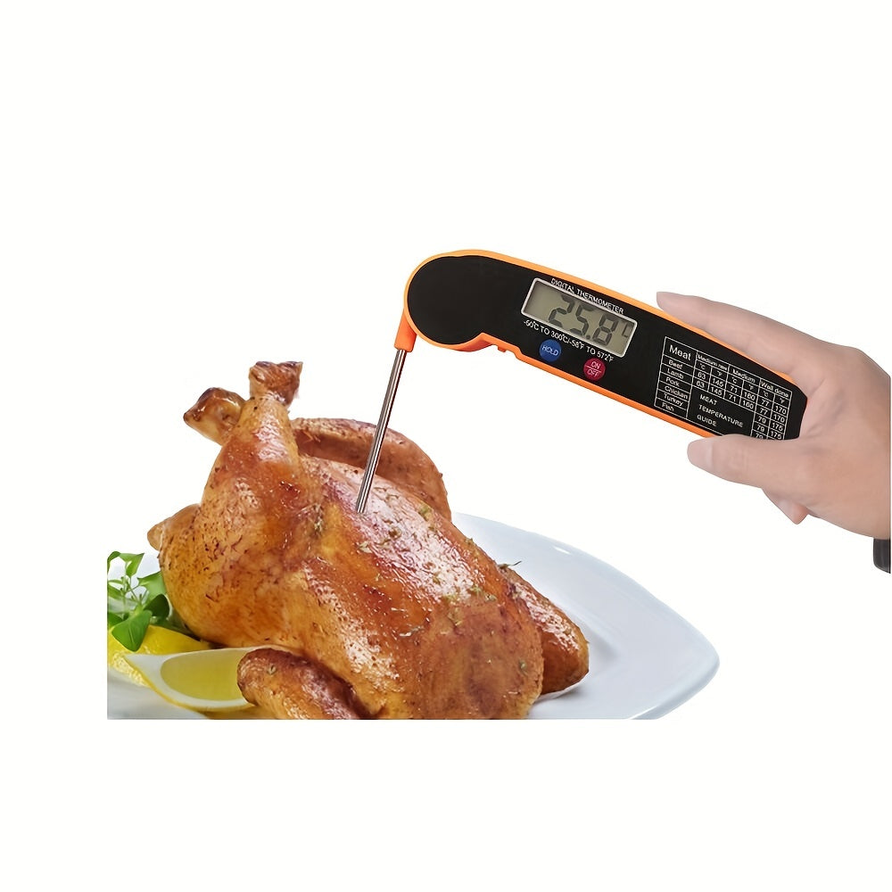 1pc Meat Thermometers Kitchen Cooking Thermometer Digital Multi-Functional Food Thermometer Foldable Thermometer For Grilling BBQ Milk Water