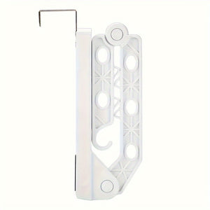 1pc Folding Clothes Drying Rack, Portable Over-The-Door Hook Hanger, Space-Saving Wardrobe Balcony Bathroom Clothes Hanging Rack Accessory f