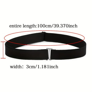 Adjustable Elastic Invisible Belt Simple Solid Color No Show Belt Traceless No Buckle Belt For Jeans Pants Unisex