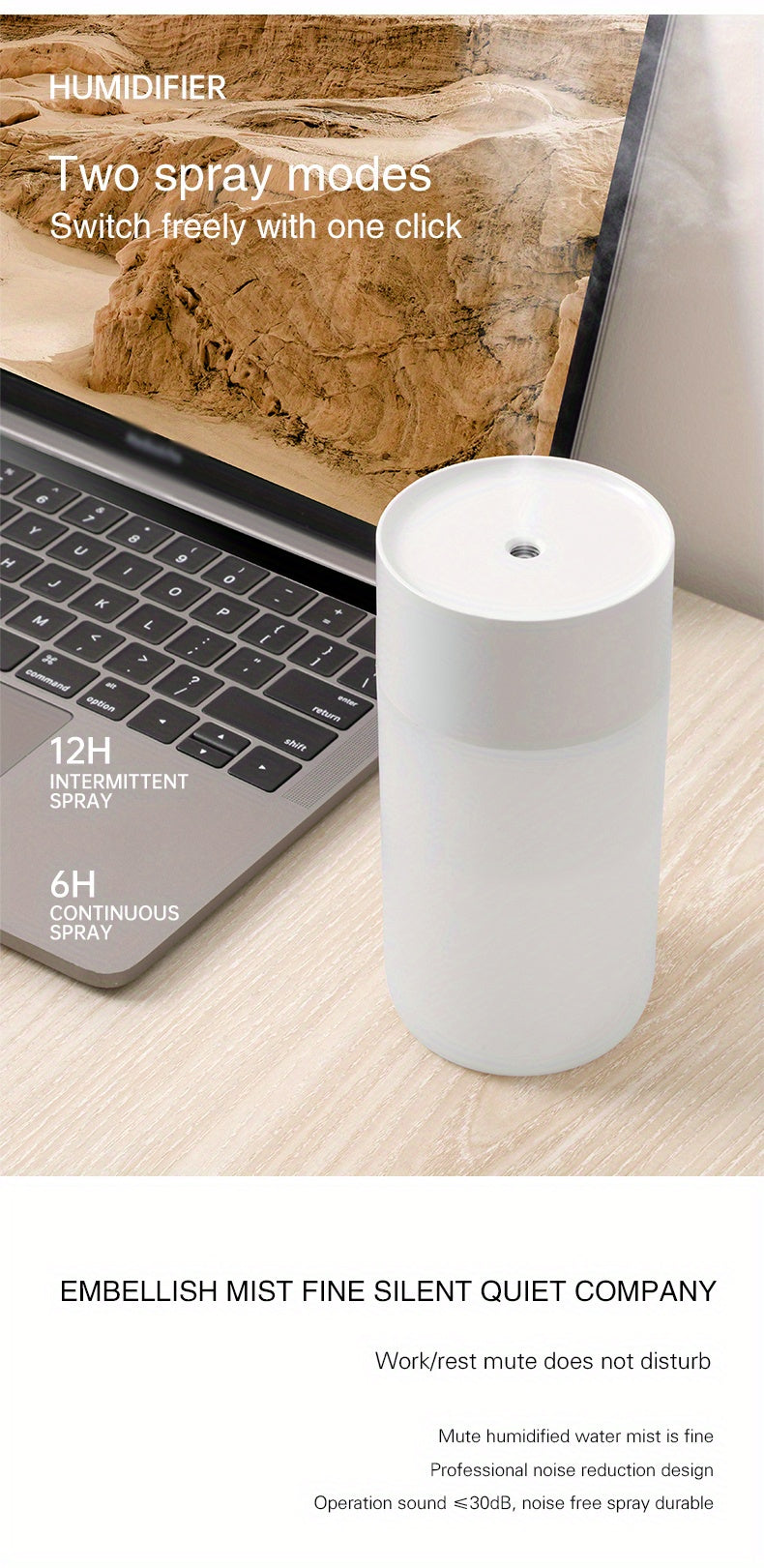 1pc 400ml USB Mini Air Humidifier with Aroma Essential Oil Diffuser - Perfect for Home and Car Use