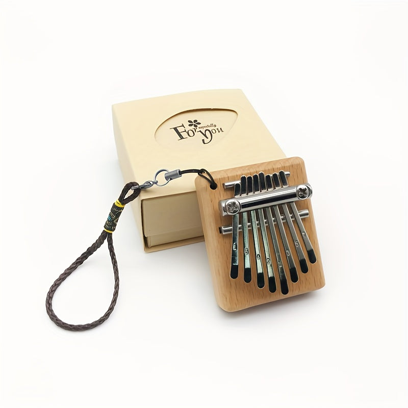 Authentic 8-Key Kalimba Thumb Piano - Handcrafted Beech Wood Music Instrument