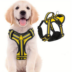 Comfortable & Reflective No-Pull Dog Harness - Adjustable Soft Padded Vest for Small to Large Dogs