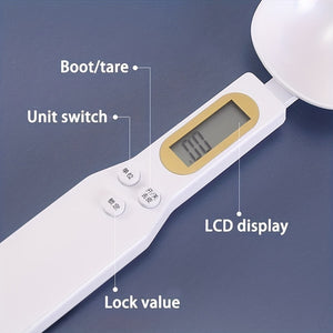 1pc 500g/0.1g Electronic Measuring Spoon Scale, Household Small Kitchen Electronic Scale, Weighing Spoon, Measuring Handheld Accessories Sca